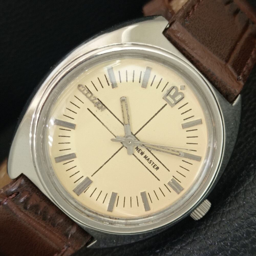 Vintage 1983 Citizen Manual Wound Mens Silver Watch & Silver Accents - Picture 1 of 9